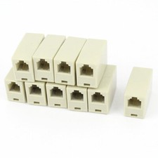 10pcs 8P4C RJ-11 Phone Line Cable Coupler Connector Socket Adapter