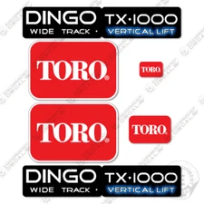 Toro Dingo TX-1000 Decal Kit Vertical Lift WIDE TRACK - 7 YEAR OUTDOOR 3M VINYL!