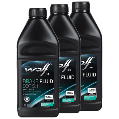 Bremsflüssigkeit WOLF BRAKE FLUID 5038 DOT 5.1 3 X 1 Liter für Beta Eikon 50 LC
