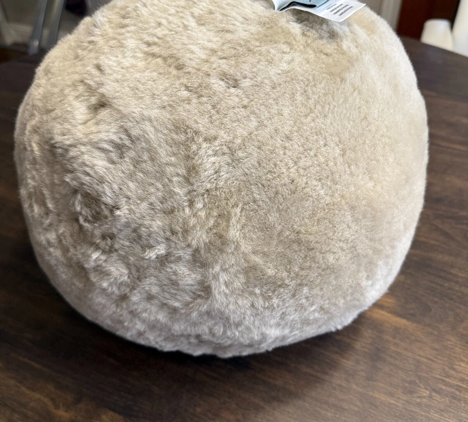 ALMOHADA BOLA PIEL DE OVEJA LANA CORTA CAYE GRANERO CERÁMICA ~ NAPPA Foto 2 de 4