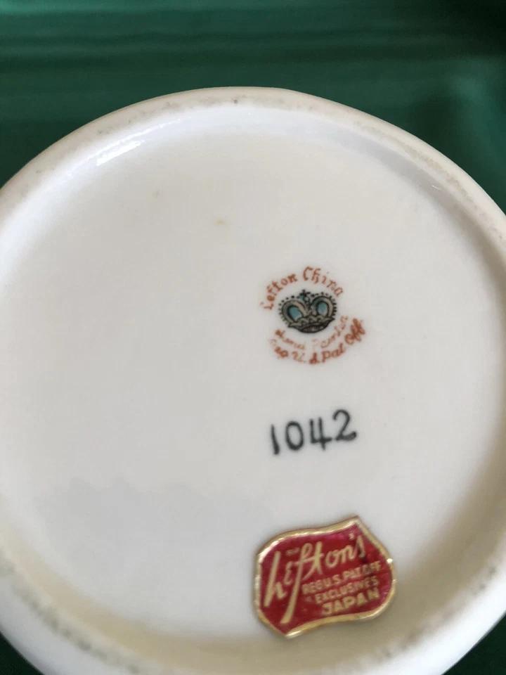 Cuenco/plantador bisque blanco Lefton estilo capodimonte flores pequeñas, borde con volantes Foto 4 de 4