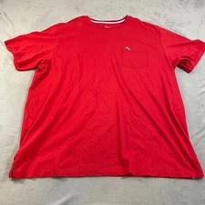 Tommy Bahama Shirt Mens 2XL Red Pocket Casual Outdoors UPF 30 Comfort UV Protect