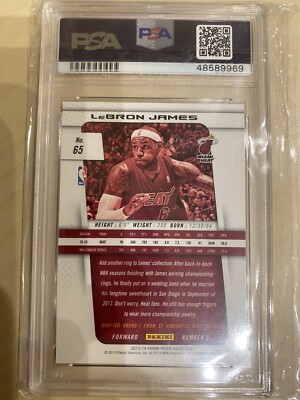2013 PANINI PRIZM LEBRON JAMES #65 PSA 10 GEM MINT | eBay