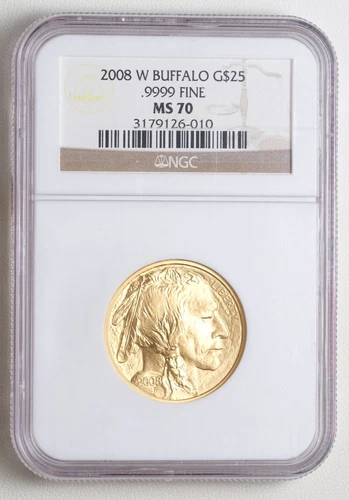 2008-W $25 1/2 oz Gold Proof Buffalo NGC MS70