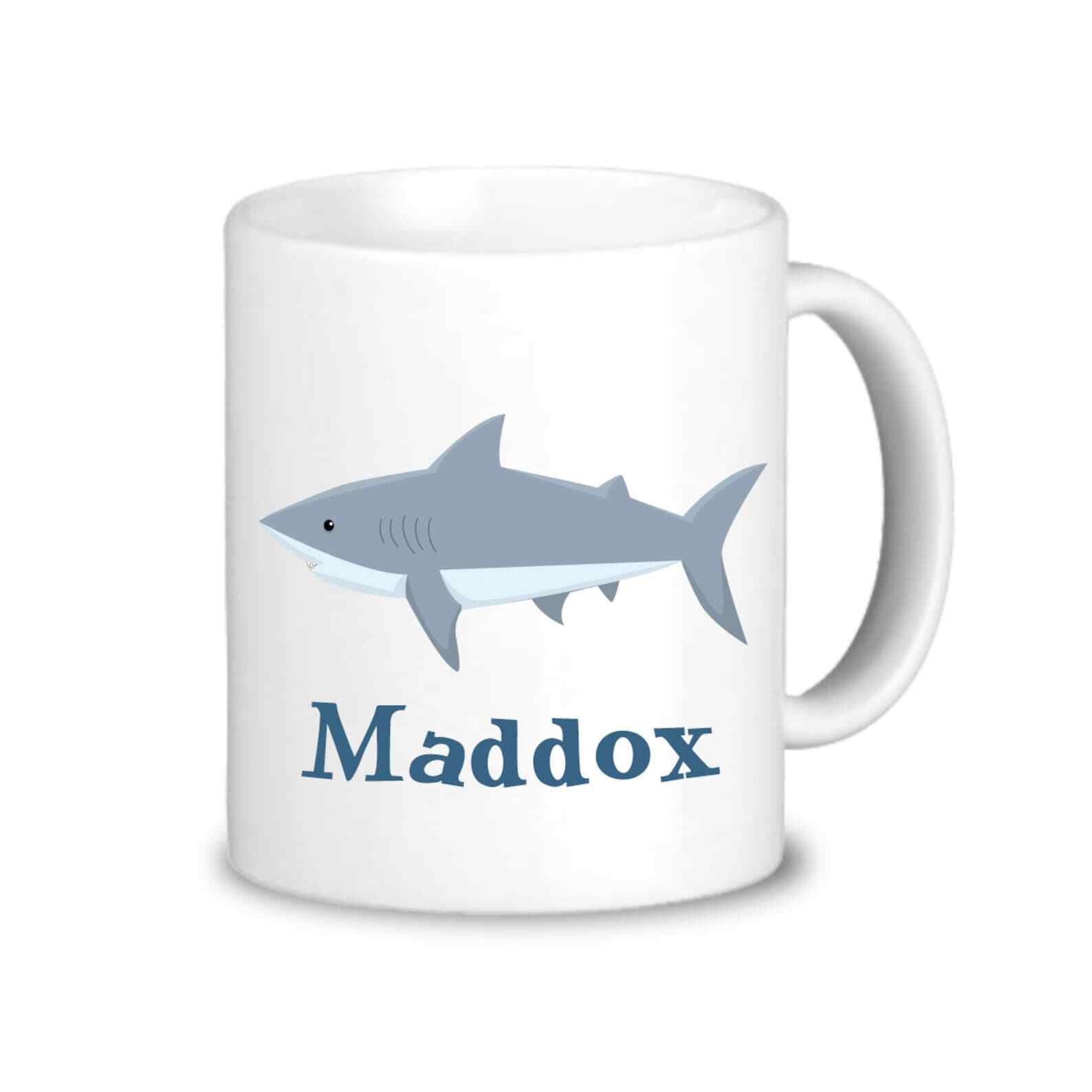 Personalized Ocean Mug Sea Gray Shark Drinkware Cup You Pick Ocean Sea Animal