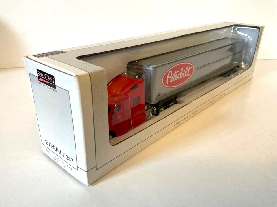 Peterbilt 387 Model Peterbilt Logo Tractor Trailer 1/64th Scale Speccast  #33516 - Image 4 of 4