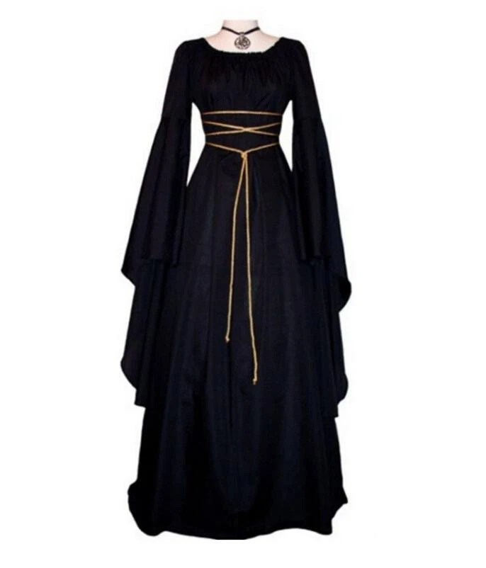 PengGengA Vestito Medievale Manicotto Allentato Benda da Donna