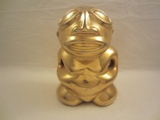 VINTAGE MESSING FIGUR SKULPTUR APART SKURRIL ALIEN ET INDIANER MAYA INKA AZTEKEN