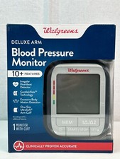 New Walgreens Deluxe Arm Blood Pressure Monitor 10 + Features - NEW IN BOX