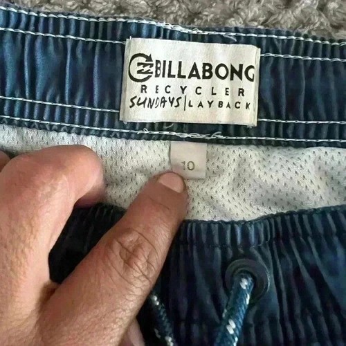 BillaBong Recycler sunday-Layback blue drawstring adjustable boy size 10 w - Picture 6 of 12