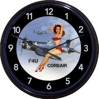 Corsair F4u Airplane Nose Art Pinup Navy Wwii Korean War Wall Clock Man Cave 10 Corsair F4u Airplane Nose Art Pinup Navy Wwii Korean War Wall Clock Man Cave 10