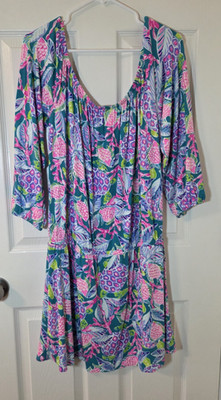 Lilly Pulitzer Lana skort romper Maldives green turtle wave XL GUC