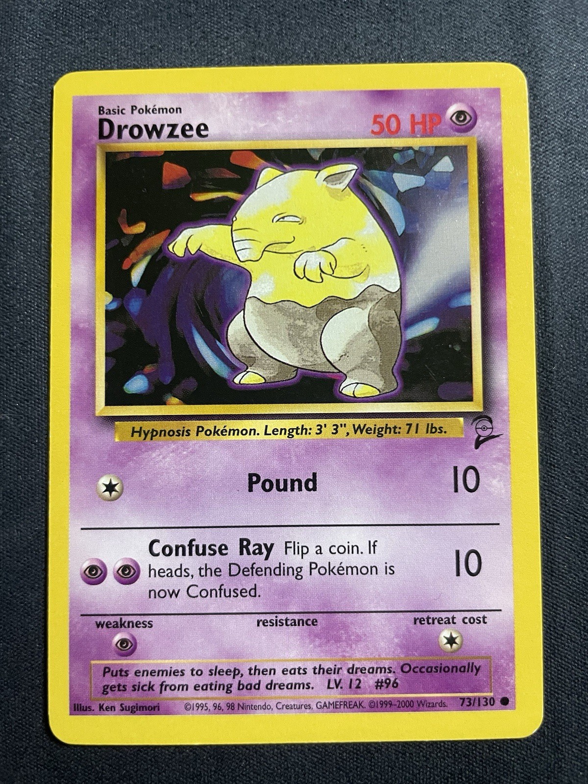Drowzee 73/130 Pokemon Base Set 2 Unlimited Vintage LP