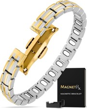 MagnetRX  Magnetic Bracelets for Women EllipseMAX 5X Strength Silver  Gold 