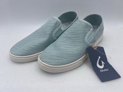 OluKai Women s US Size 9 Pehuea Slip-On Breathable Shoes Sneakers Swell/Swell