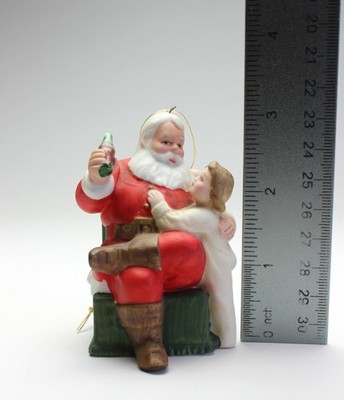 Coca Cola Weihnachtsmann Keramik Weihnachtsschmuck 1988 Royal Orleans Coke Japan