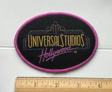 Universal Studios Hollywood Theme Park Souvenir Black Woven Patch Badge