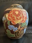Antique Japanese Meiji Moriage Lidded Jar Painted Floral Decoration 6” — photo 2