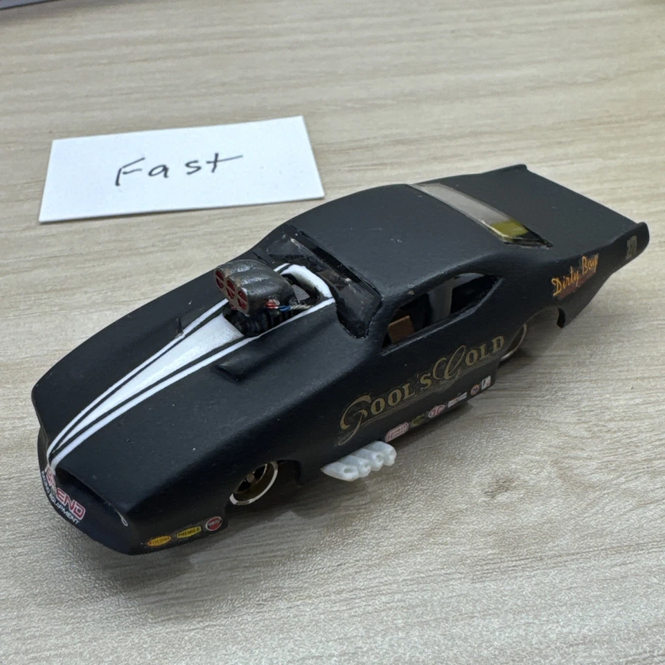 Carro Ranura HO Personalizado "Fool's Gold" Cuerpo de Resina - ¡Rápido! Coche de arrastre probado 9V - Bonito Foto 3 de 4