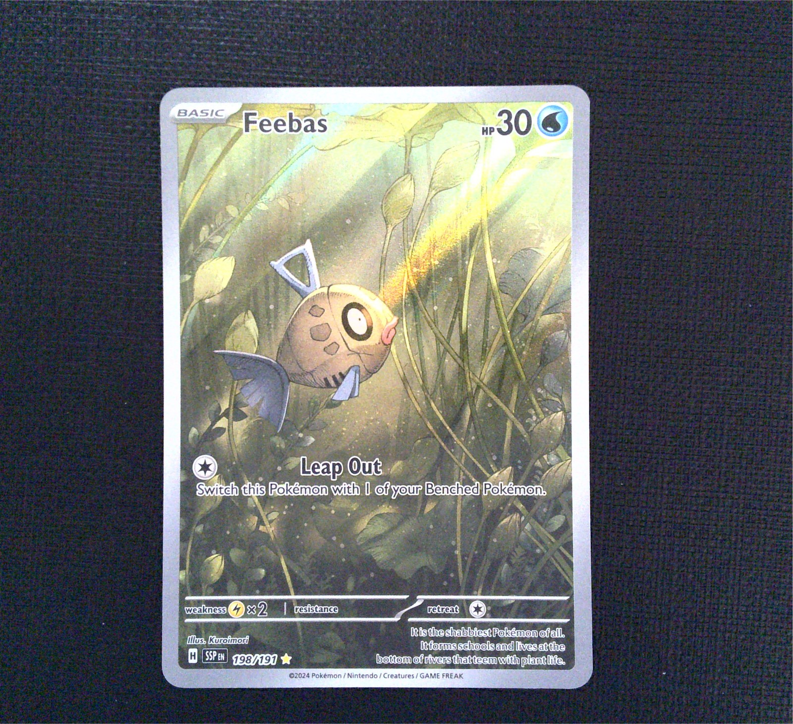 Feebas - Illustration Rare SSP SV08: Surging Sparks 198/191 NM-LP