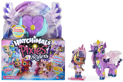 Hatchimals Pixies Riders ~ Moonlight Mia And Unicornix Glider ~ 6 Surprises