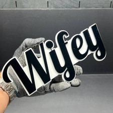 1pcs Wifey Emblem Durable 3d Multicolor Acrylic Car Suv Fender Badge