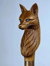 Beautiful Hand-Carved Animal Wooden Walking Cane   Handmade Wooden Walking Stick