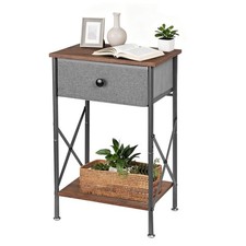 Night Stand, Small End Table for Small Spaces, Wood Side Table for Living Roo...
