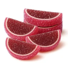 Pomegranate Jelly Fruit Slices – Soft Chewy Candy – Fresh Fruit Slice Gummies