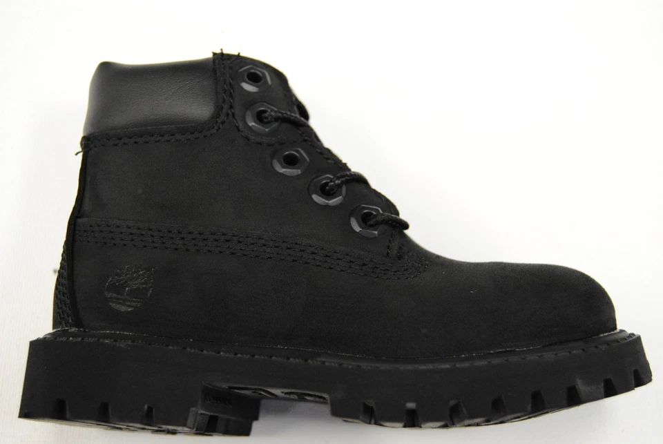 NEW TODDLER TIMBERLAND TB112807001 6" PREMIUM WATERPROOF BOOT BLACK NUBUCK - Image 3 of 4