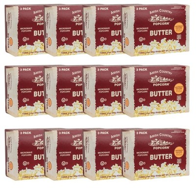 | Old Fashioned Microwave Popcorn | Ladyfinger Butter - 36 Bags | Non-GMO, Gl...