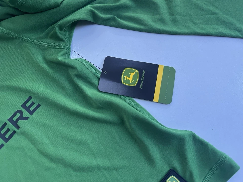 NEW John Deere Boys Green Long Sleeve Logo T-Shirt Light Size Medium NWT - Image 3 of 3