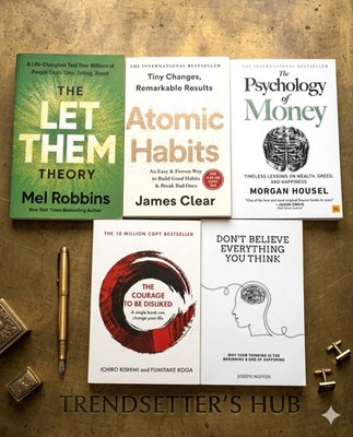 Atomic Habits, Psychology of Money, Don't Believe , Let Them, Courage 5 books 