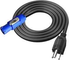 NEMA 5-15P to PowerCON Cable 6FT 20A 16AWG Stage Lighting Power Cord