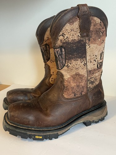 CODY JAMES Men’s 11" Camo Flag Decimator Comp Toe Work Boots Size 10.5