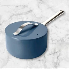 Caraway Navy 3 Qt Sauce Pan with Lid Ceramic Nonstick | Near Perfect Condition