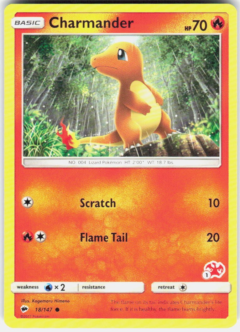 Pokemon SM - Burning Shadows Charmander 18/147] NM 1-1