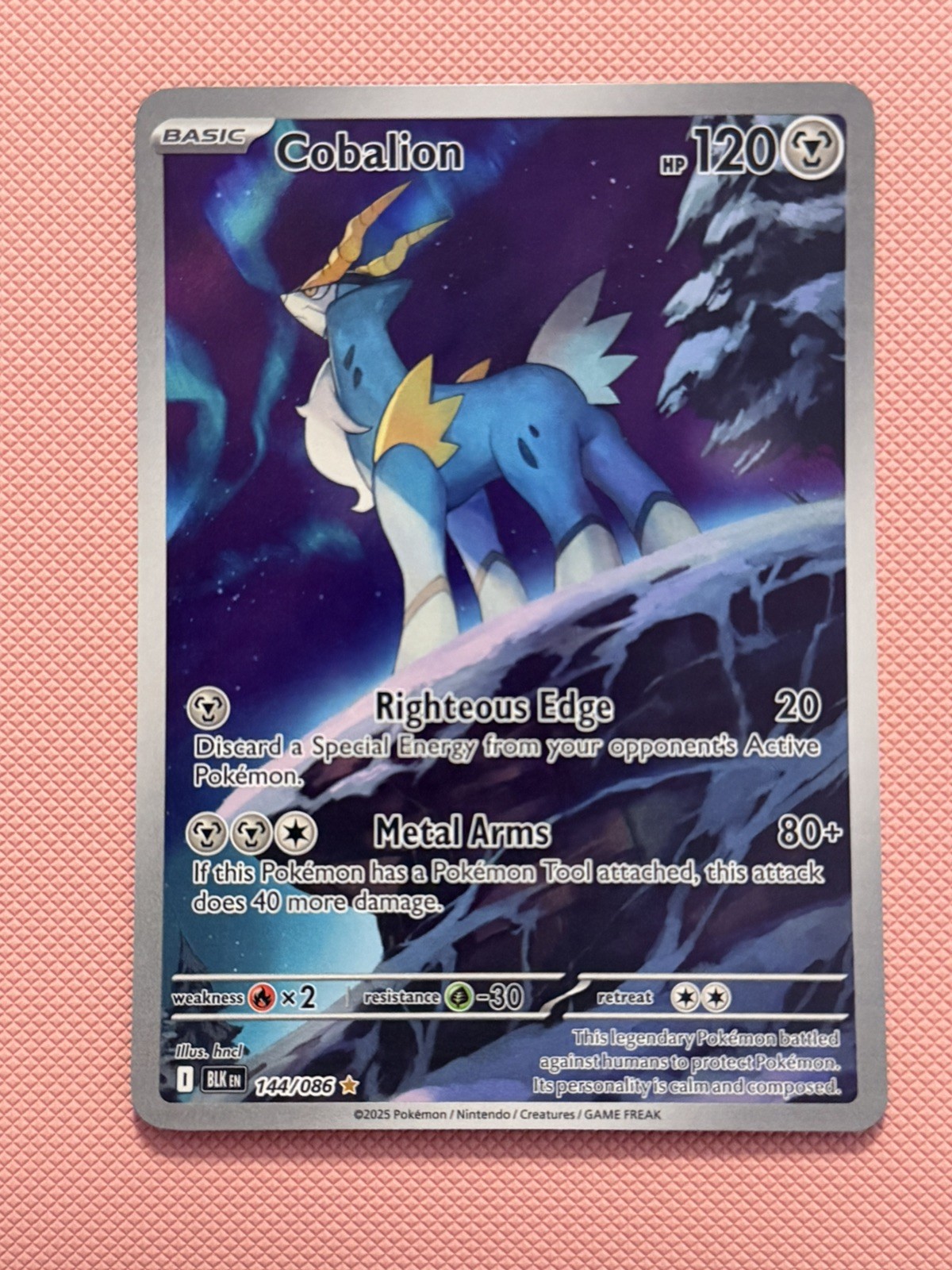 Cobalion 144/086 Sv: Black Bolt Holo Pokemon