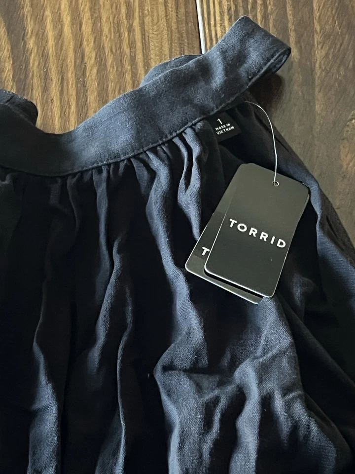 NUEVO Mono Negro Torrido Talla 1 Studio Tejido Corbata Negro Mono Negro Profundo Foto 4 de 4