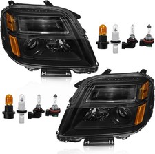 Headlight Assembly with Bulbs Compatible with GMC Terrain 2010 2011 2012 2013 20