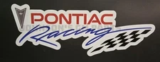 Pontiac Racing Die-Cut Printed Decal Sticker 2.75" x 8"  Matte Vinyl, One Decal