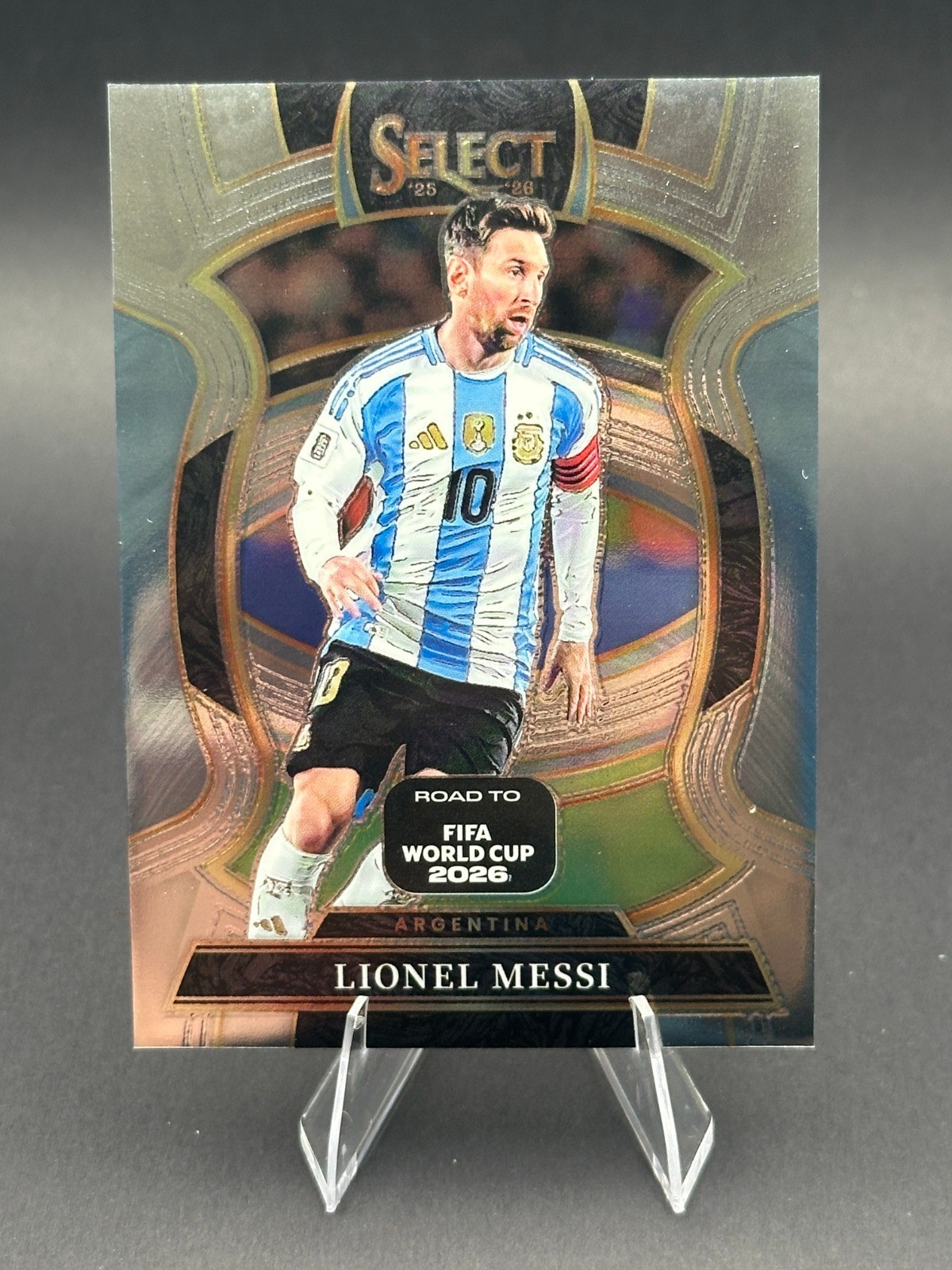 Lionel Messi 2025-26 Panini Select Road to FIFA World Cup #56 Base view 1