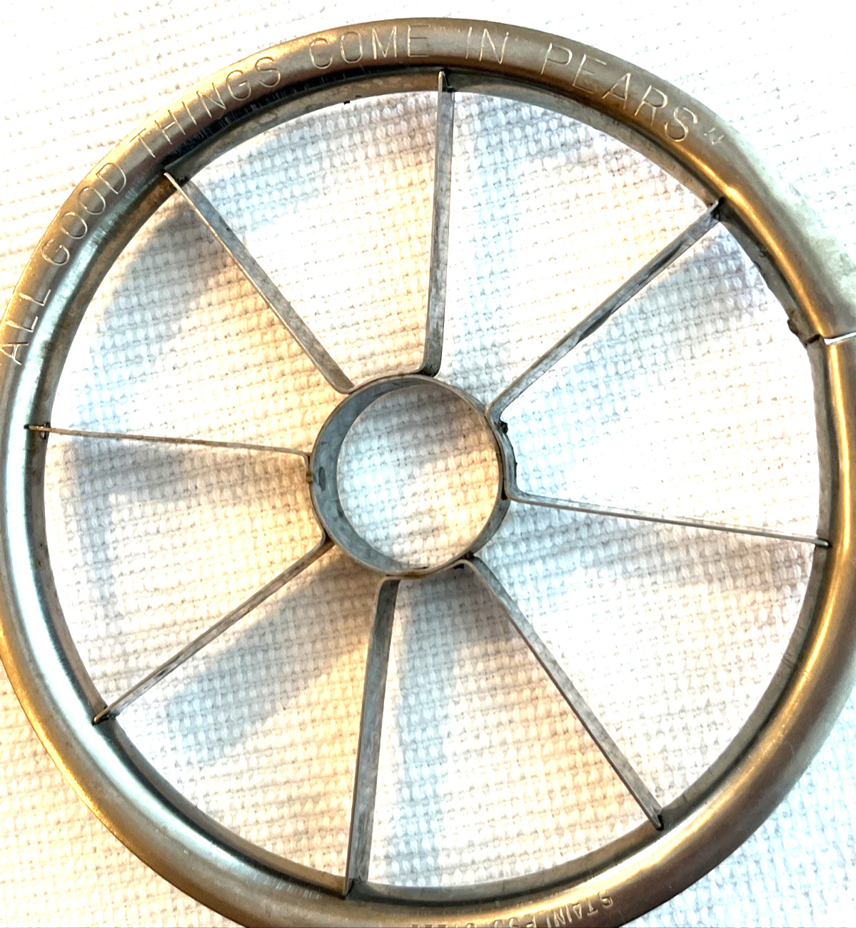 Vintage Stainless Steel Pear Apple  Slicer Kitchen Tool w/ Original Box  4-1/4"