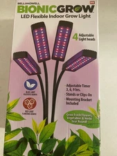 Bell + Howell 8718 Bionic Grow 9W LED UV Flexible Plant Light, Color Changing