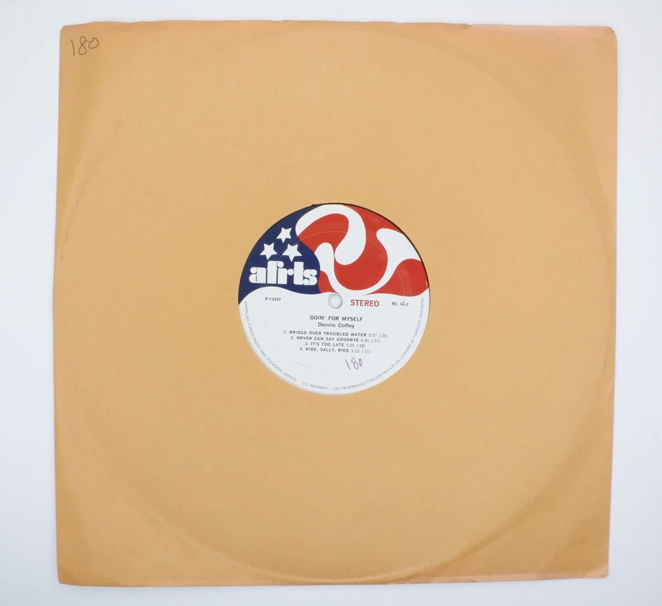 C1972 AFRTS Dennis Coffey / King Curtis RL‑43‑2 Armed Forces Transcription LP - Image 2 of 4