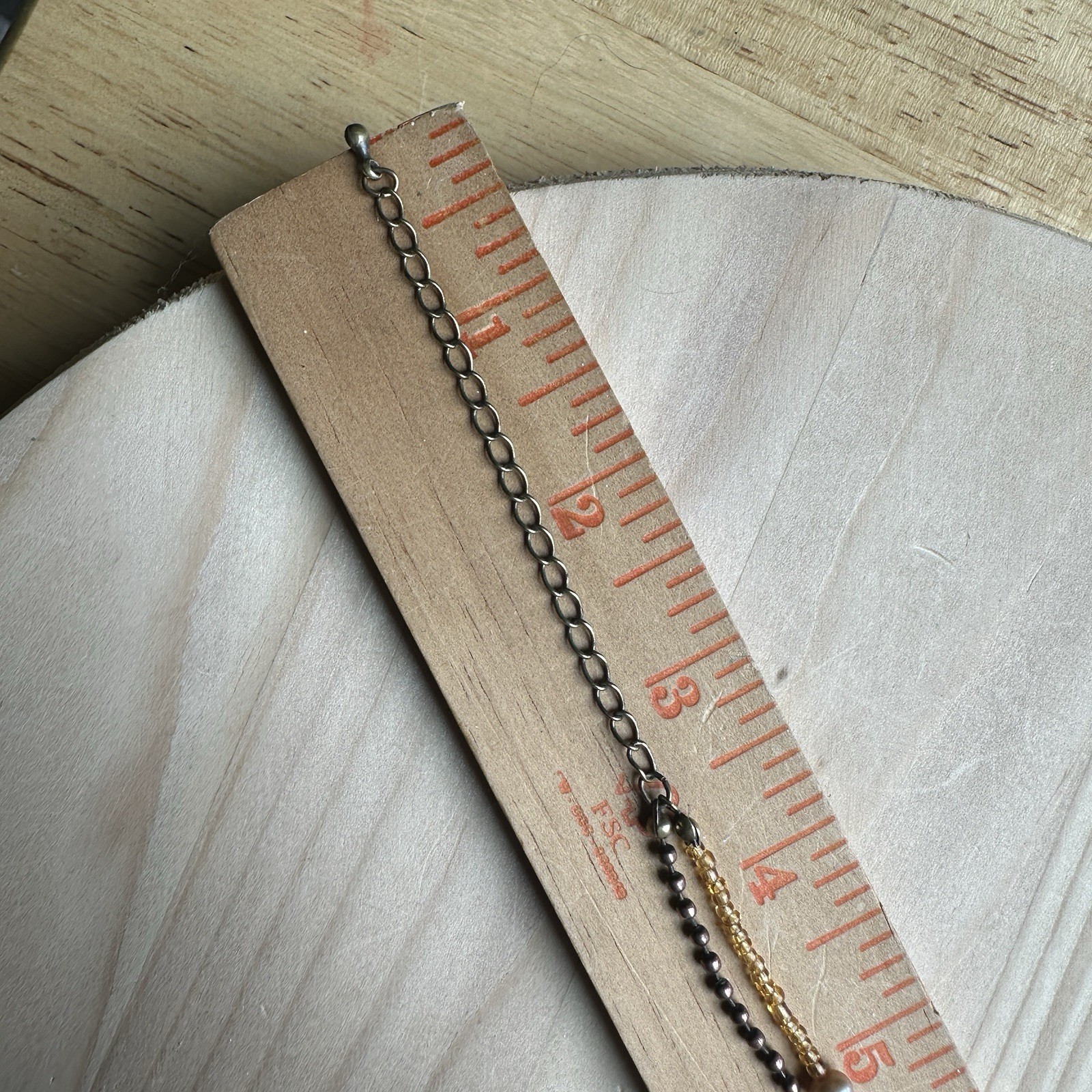 VTG Statement Necklace 19" Beaded MOP Shell Bloom… - image 9