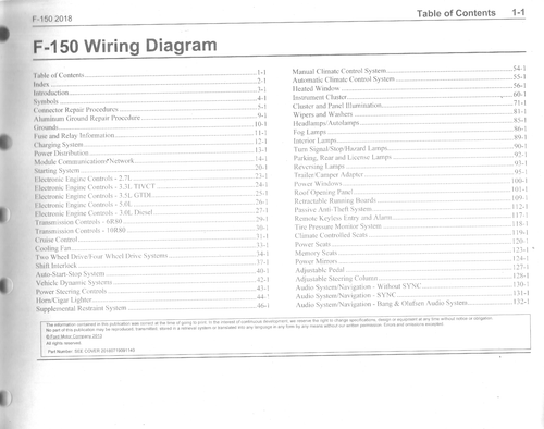 2018 Ford F-150 Factory Electrical Wiring Diagrams Manual - Picture 2 of 2