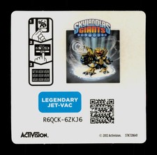 Legendary Jet-Vac Skylanders Giants 2012 Activision Sticker