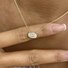 1ct Oval Pendant Necklace Yellow Gold 14K Labcreated Diamond F/VS — photo 5