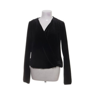Ichi, Wickeltop, Größe: M, Schwarz, Elasthan/Polyester, Einfarbig, Samt #UCO